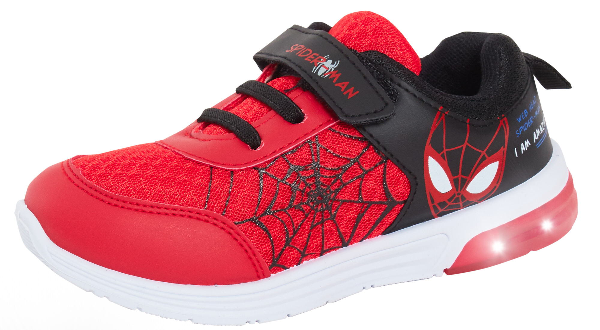 Spider-Man Red & Black Light-Up Athletic Sneakers