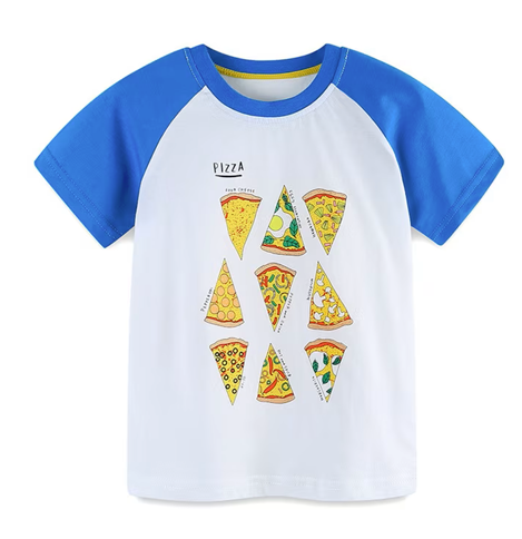 Fun Pizza Slices Graphic Raglan T-Shirt